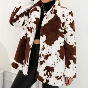 SHEIN / 1X / Cow Print Jacket